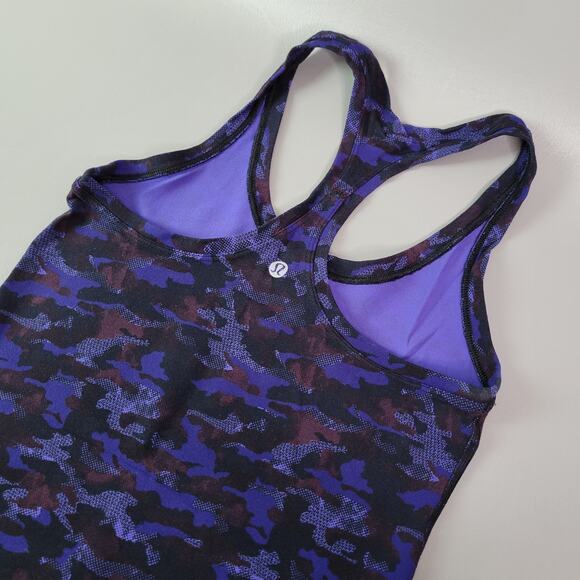 LULULEMON Cool Racerback II Mini Hounds Camo Emperor Blue Black M - Picture 1 of 6
